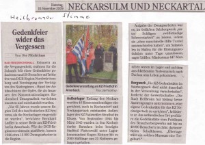 Artikel aus der Heilbronner Stimme (Ausgabe NM) vom 10.11.09