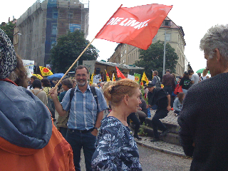 Johannes Müllerschön auf der Demo in Stuttgart