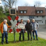 Begehung der Zabergäubahn über 8 km von Lauffen bis Brackenheim am 15.4.16 (Foto Peter Kochert)